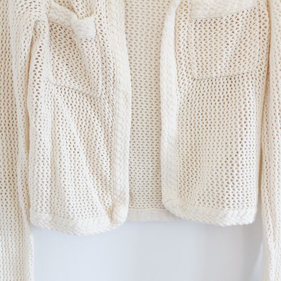 Another Love Filomena Cardigan Sweater Vintage Cream Crocheted XS - Picture 4 of 9